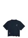Balenciaga Nail Polish Cropped T-shirt In Faded Black