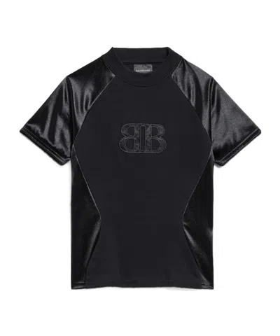 Balenciaga Women's Nano Bb Fitted Top In Black