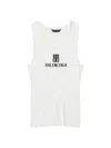 Balenciaga Women Ribbed Viscose Blend Tank Top In White