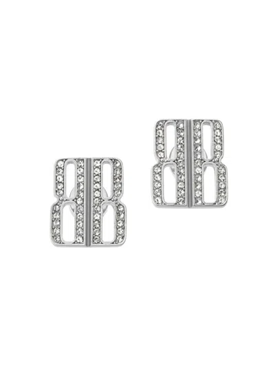 Balenciaga Women's Nano Stud Xs Earrings In Silver