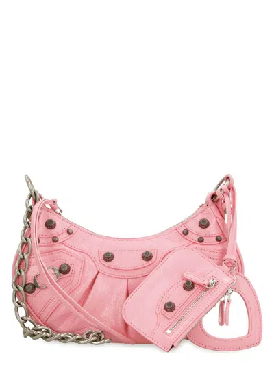 BALENCIAGA WOMEN'S NAPPA LEATHER LE CAGOLE XS CROSSBODY BAG