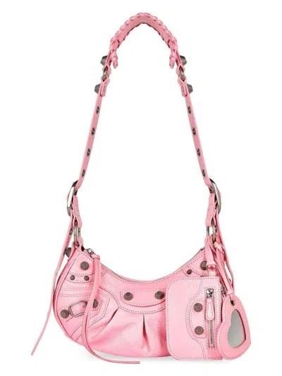 BALENCIAGA WOMEN'S NAPPA LEATHER LE CAGOLE XS SHOULDER BAG