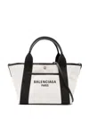 Balenciaga Women's Navy Revamp Small Tote Bag In White