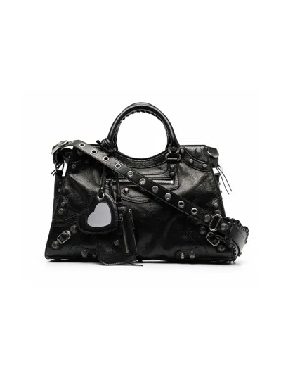 Balenciaga Women's Neo Cagole City Handbag In Black
