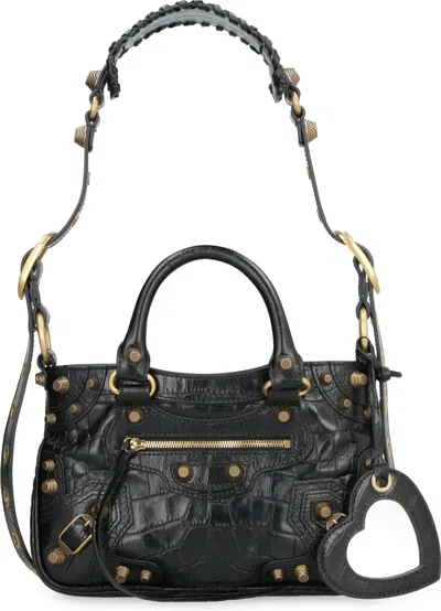 Balenciaga Women's Neo Cagole S Leather Bag In Black
