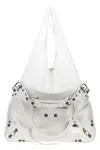 Balenciaga Neo Cagole Xl Leather Tote Bag In White