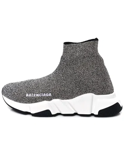 Balenciaga Women's Neoprene Knit Speed Sneaker (authentic Pre-loved) In Gray