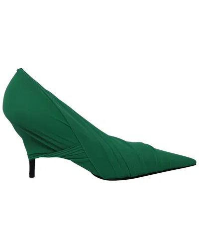 Balenciaga Women's Nylon Draped Knife Pump (authentic Pre-loved) In Green