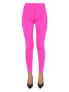 Balenciaga Nylon Leggings With Belt Loops For Women In Pink