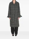 Balenciaga Women One Layer Raglan Coat In Gray