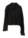 Balenciaga Women One Shoulder Shirt In Black