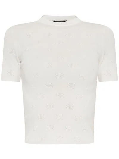 Balenciaga Women Open-knit Wool Top In White