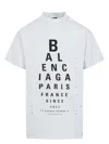 Balenciaga White T-shirt With Logo Printed On The Front And Torn Details In Cotton Woman In White