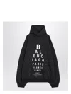 Balenciaga Women's Optical Washed Oversized Hoodie In Black