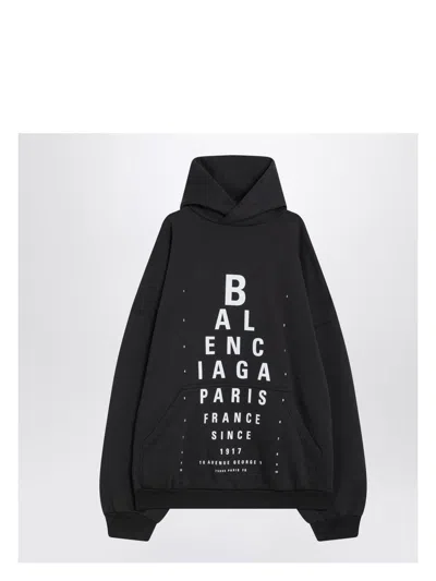 BALENCIAGA WOMEN'S OPTICAL WASHED OVERSIZED HOODIE