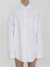 Balenciaga Collar Curved Hem Oversized Fit In White