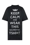 Balenciaga Serene Crew Neck Cotton T-shirt In Black
