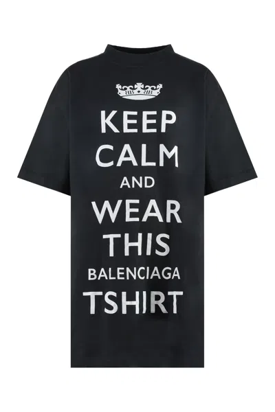 BALENCIAGA WOMEN'S OVERSIZE COTTON T-SHIRT