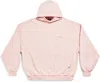 Balenciaga Nude Hoodie White Red Logo In Pink