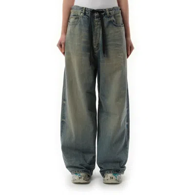 Balenciaga Women's Oversized Baggy Jeans In Blue
