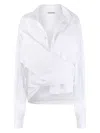 Balenciaga Oversized Wrap Shirt In White