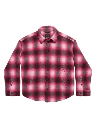 Balenciaga Wool Plaid Jacket In Black