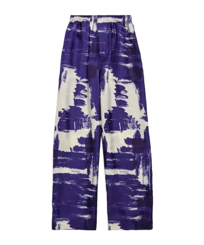 Balenciaga Women's Paintbrush Pyjama Pants In Blue