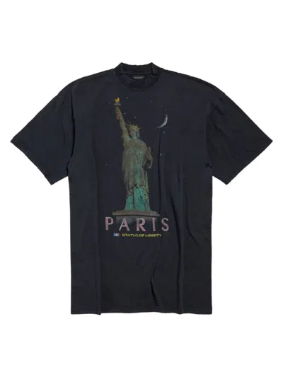 Balenciaga Women's Paris Liberty T-shirt Dress In Black