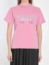 Balenciaga Paris Strass T-shirt In Pink