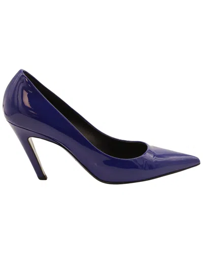 Balenciaga Women's Patent Leather Pointed Pump (authentic Pre-loved) In Blue