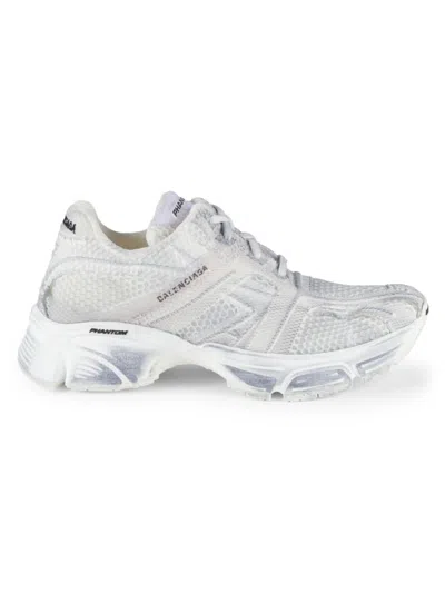 Balenciaga Women's Phantom Mesh Sneakers In White