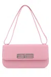 Balenciaga Women Pink Leather Gossip Shoulder Bag In Pink