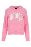 Balenciaga Stretch Cotton Sweatshirt With Front Pockets In Pink
