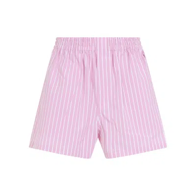 Balenciaga Women Pink Stripes Shorts