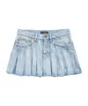 Balenciaga Women's Pleated Mini Skirt In Light Blue In Blue