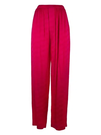 Balenciaga Women's Pleated Straight Leg Trousers In 5510