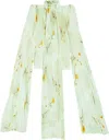 Balenciaga Cloak-inspired Floral Print Blouse In Green