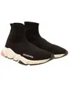Balenciaga Speed Sneakers In Black Polyester