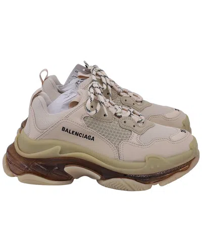Balenciaga Women's Polyester Triple S Clear Sole Sneaker (authentic Pre-loved) In Brown