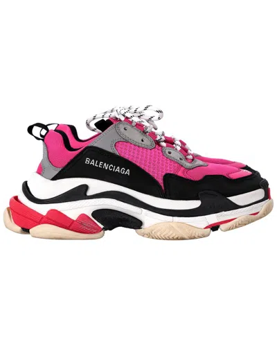Balenciaga Triple S Sneakers In Black Polyester