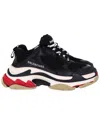 Balenciaga Women's Polyester Triple S Sneaker (authentic Pre-loved) In Black