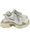 Balenciaga Triple S Sneakers In White Polyester In Green