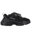 Balenciaga Women's Polyester Triple S Sneaker In Black