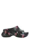Balenciaga Floral Pattern Rubber Pool Slide Sandals