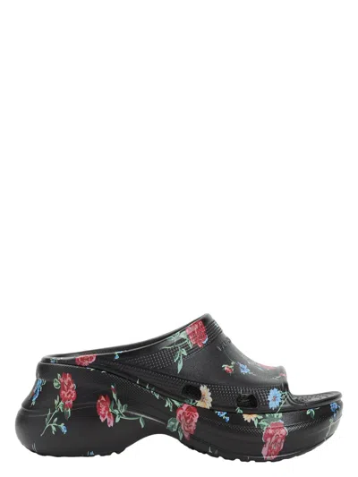 BALENCIAGA WOMEN'S POOL CROCS EVA PRINT SANDAL