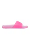 Balenciaga Pink Rubber Pool Transparent Slides Slippers In Pink