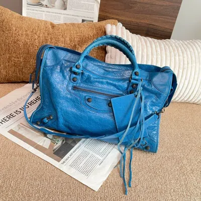 Balenciaga Women Pre-loved Bag Very Good Condition In Blue