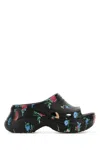 Balenciaga Floral Pattern Rubber Pool Slide Sandals In Multicolor