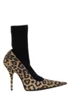Balenciaga Printed Suede Avenue Sock Pumps