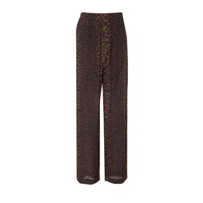 Balenciaga Women Pyjama Leopard Print Pants